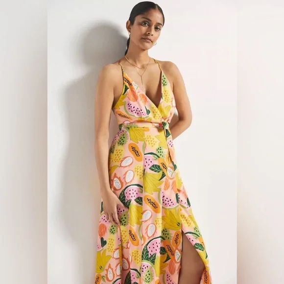 Hutch Glenne Matte Satin Wrap Dress - Picture 2 of 4